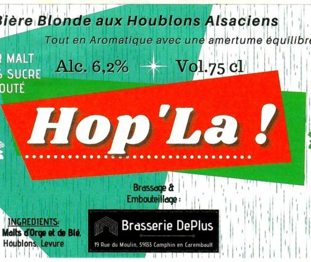Hop'La 6.2%, Brasserie DePlus, France