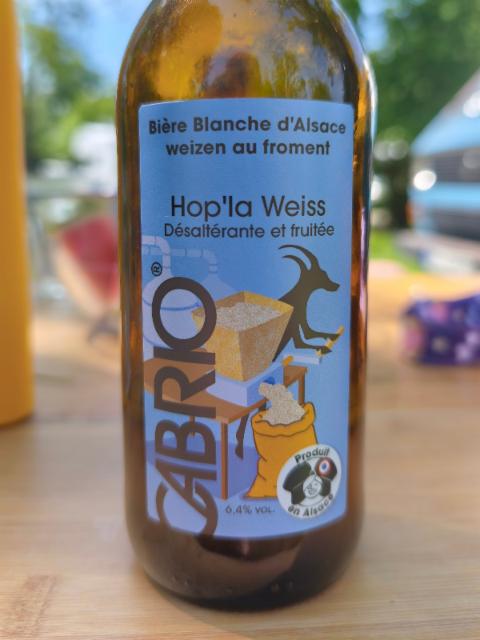 Hop'la Weiss 6.4%, Brasserie Cabrio, France