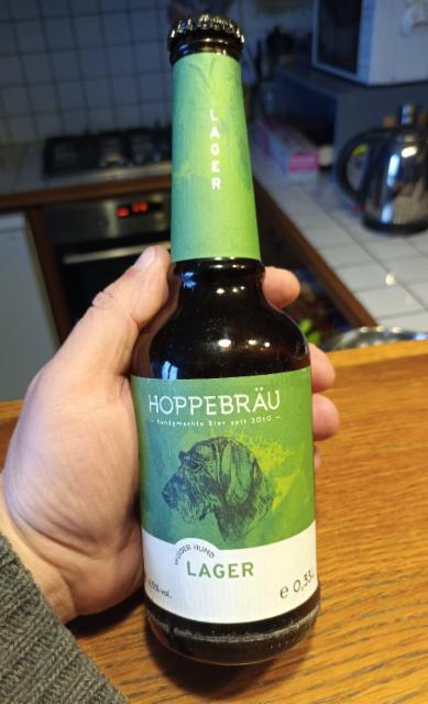 hoppebrau lager 4.5%, Hoppebräu, Germany