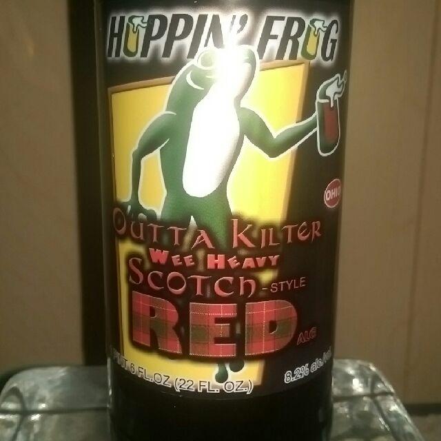 Outta Kilter Wee Heavy 8.2%, Hoppin' Frog Brewery, United States