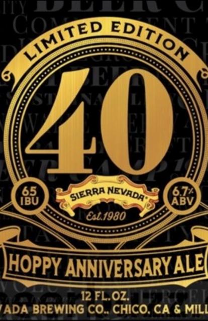 Hoppy Anniversary Ale 6.0%, Sierra Nevada Brewing Company, United States