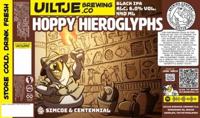 Hoppy Hieroglphys 6.0%, Uiltje Brewing Co, Netherlands