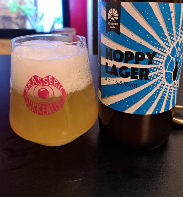 Hoppy lager 4.5%, Monsieur Paon, France