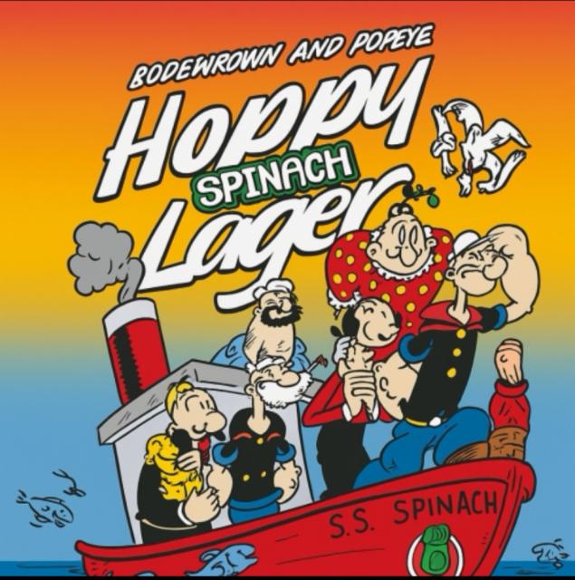 Hoppy Spinach Lager 4.9%, Cervejaria Bodebrown, Brazil