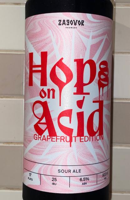Hops On Acid Grapefuit Edition 6.5%, Zagovor Brewery, Russia