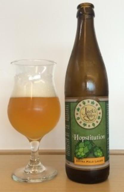 Hopstitution Extra Pale Lager #4 (Aussie Rules) 5.5%, Jack's Abby Brewing, United States