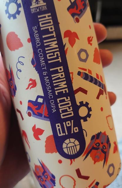 hoptimist prime 2020 8.1%, Brew York, England