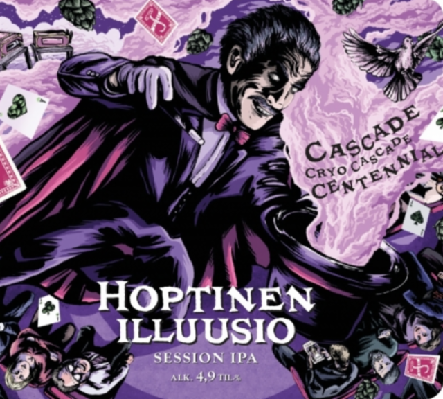 Hoptinen Illuusio: Cascade, Cryo Cascade, Centennial 4.9%, Panimoyhtiö Tuju, Finland