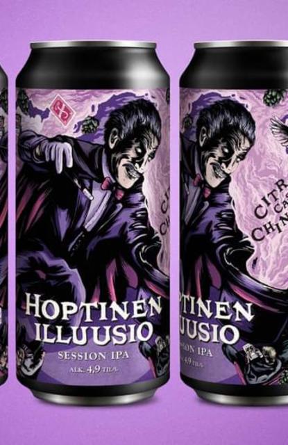 Hoptinen Illuusio: Citra, Cascade, Chinook 4.9%, Panimoyhtiö Tuju, Finland