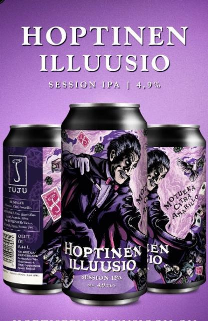 Hoptinen Illuusio: Motueka, Citra, Amarillo 4.9%, Panimoyhtiö Tuju, Finland