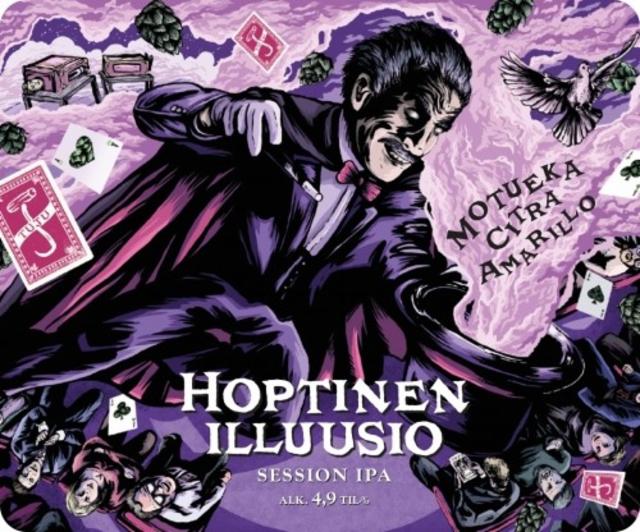 Hoptinen Illuusio: Motueka, Citra, Amarillo 4.9%, Panimoyhtiö Tuju, Finland
