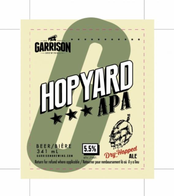 Hopyard Pale Ale 5.3%, Garrison Brewing Company, Canada
