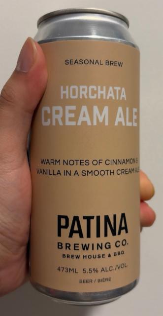 Horchata Cream Ale, Patina Brewing Co