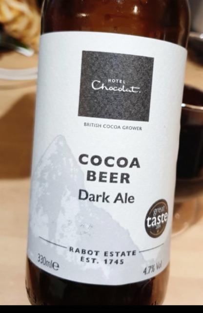 Hotel Chocolat. Cocoa Beer Dark Ale 4.7%, Brewshed, England