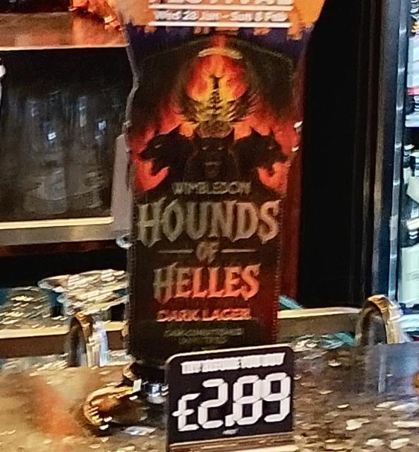 Hounds Of Helles 4.8%, Wimbledon Brewery, England