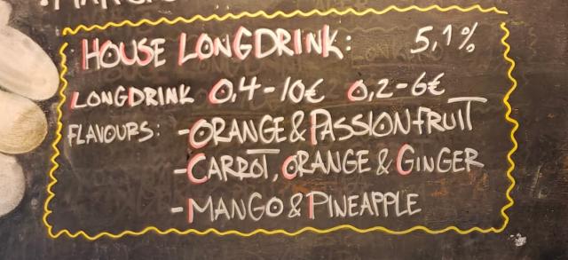 House Long Drink Carrot, Orange & Ginger 5.1%, Olarin Panimo, Finland