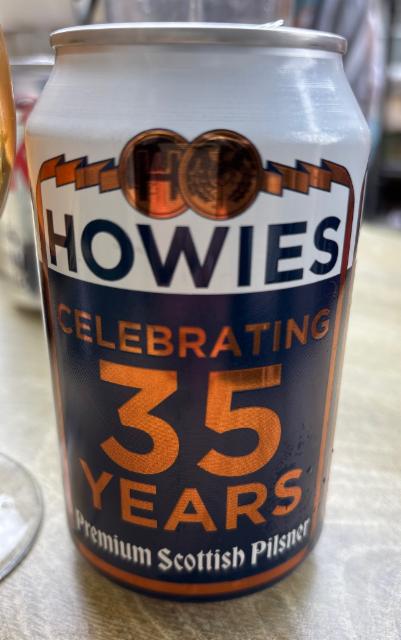 Howies Premiums Scottish Pilsner 4.2%, Newbarns Brewery, Scotland