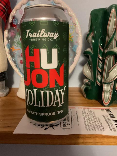 Hu Jon Holiday IPA with Spruce Tips, TrailWay Brewing Co