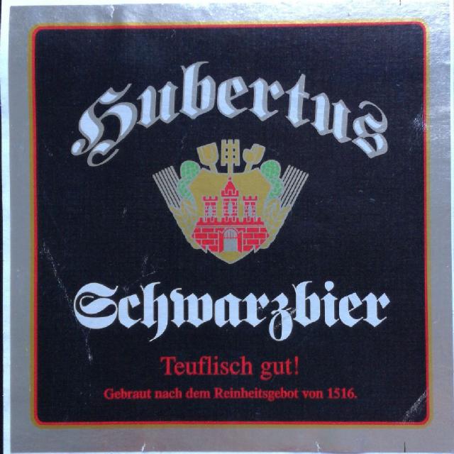 Hubertus Schwarzbier 4,9 %, Köthener Brauerei, Germany