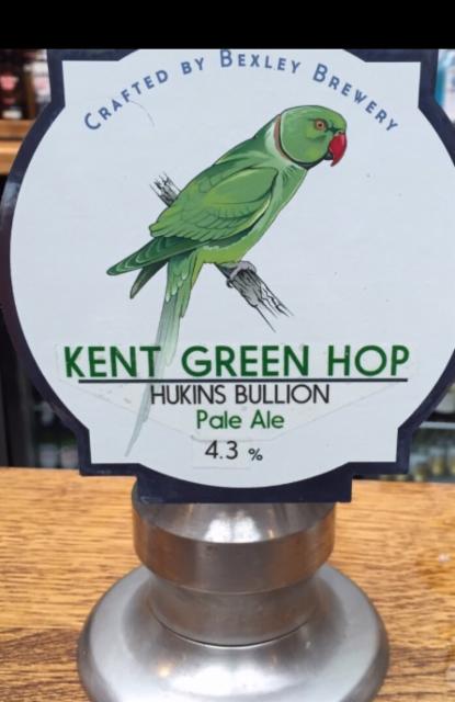Hukins Bullion Kent Green Hop 4.3%, Bexley Brewery, England