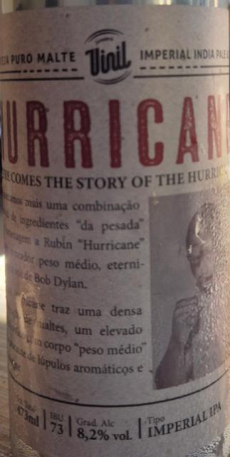 Hurricane 8.2%, Cervejaria Vinil, Brazil