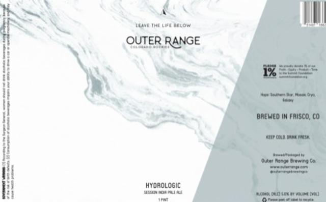 Hydrologic 5.0%, Outer Range Brewing Co. (France), France