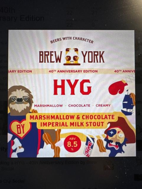 HYG - 40th Anniversary Edition 8.5%, Brew York, England