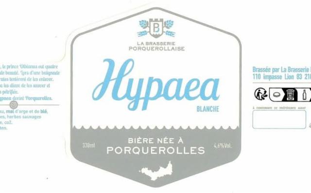 Hypaea Blanche 4.6%, La Brasserie Porquerollaise (Hypaea), France