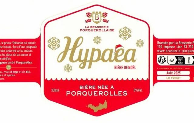 Hypaea De Noël 6.0%, La Brasserie Porquerollaise (Hypaea), France