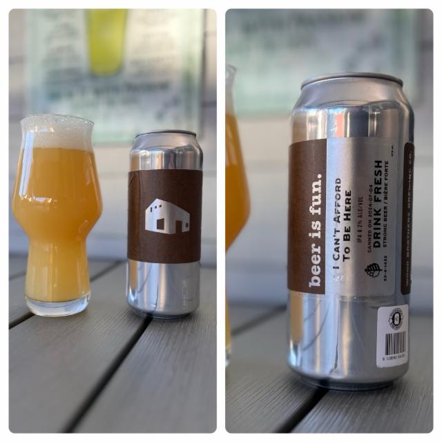 I can't afford to be here 6.2%, Wood Brothers Brewing Co., Canada