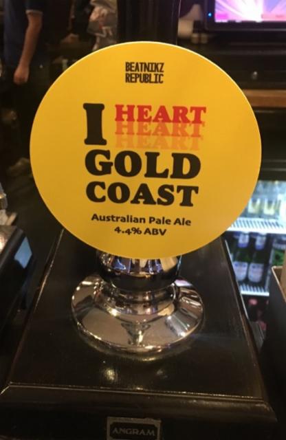 I Heart Gold Coast 4.4%, Beatnikz Republic Brewing Co., England