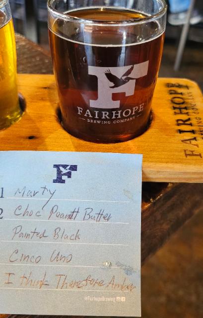 I Think Therefore I'm Amber 5.4%, Fairhope Brewing Company, United States