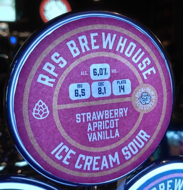 Ice Cream Sour: Strawberry, apricot, vanilla 6.0%, RPS Brewhouse, Finland
