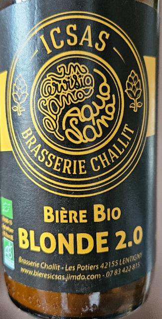 ICSAS Bière Blonde 2.0, Brasserie Challit - Les Pothiers (ICSAS)