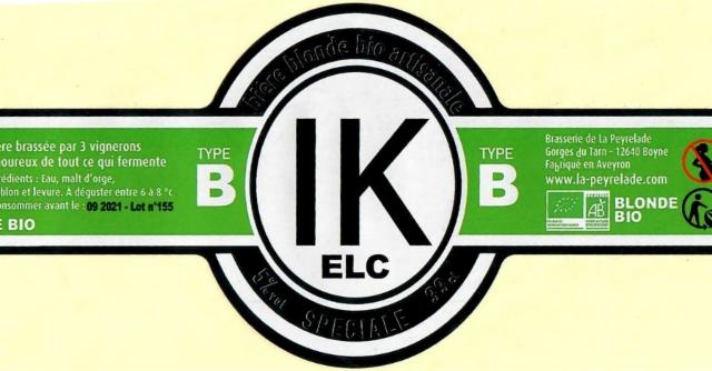 IK ELC Blonde Bio 5.0%, Brasserie Peyrelade, France