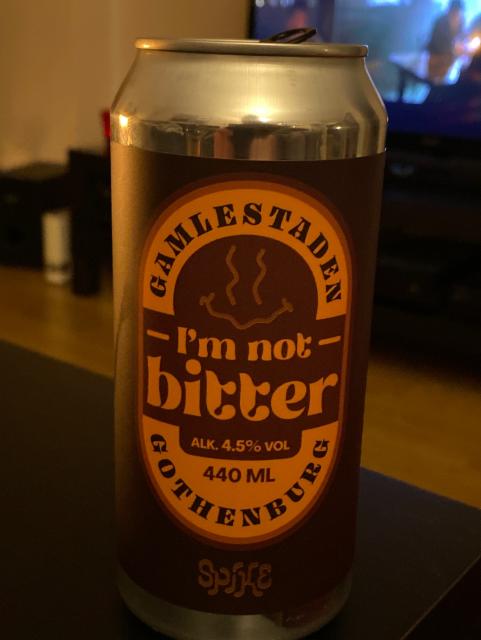 I'm Not Bitter 4.5%, Spike Brewery, Sweden