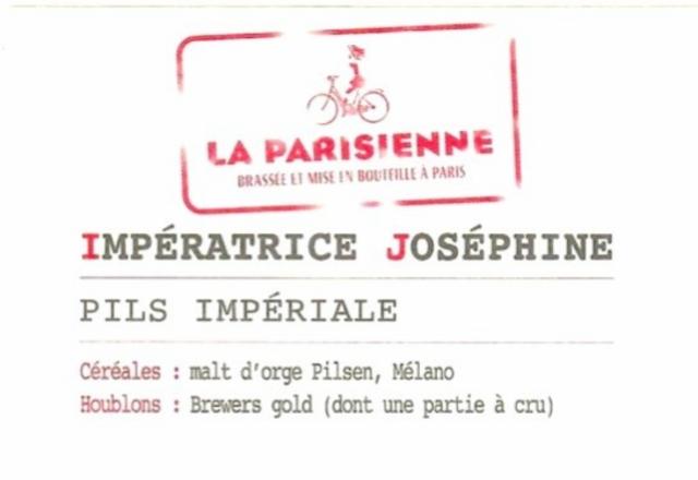 Impératrice Joséphine 7.5%, Brasserie La Parisienne, France