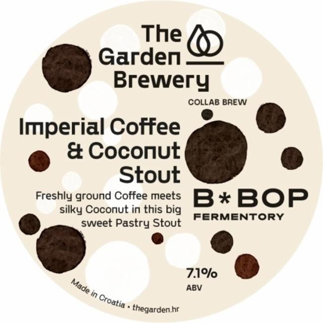Imperial Coffee & Coconut Stout (Collab B*Bop) 7.1%, The Garden Brewery, Croatia