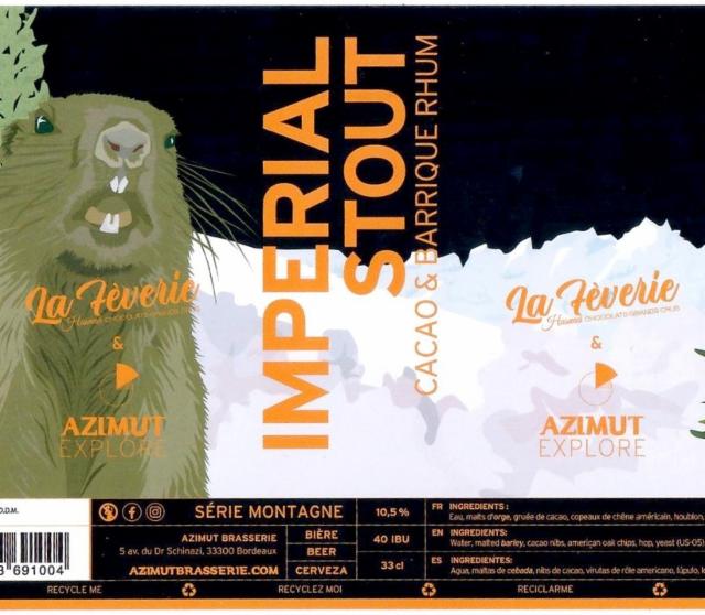 Imperial Stout Cacao/Barrique Rhum 10.5%, Azimut Brasserie, France