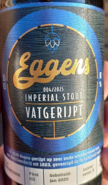 Imperial Stout Vatgerijpt 004/2025 Lowland Whisky 11.0%, Eggens Craft Beer, Netherlands