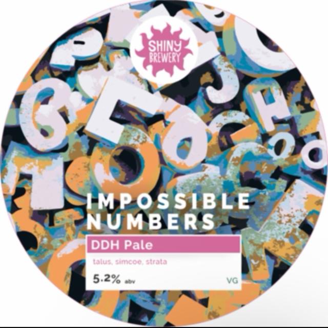 Impossible numbers 5.2%, Shiny Brewery, United Kingdom