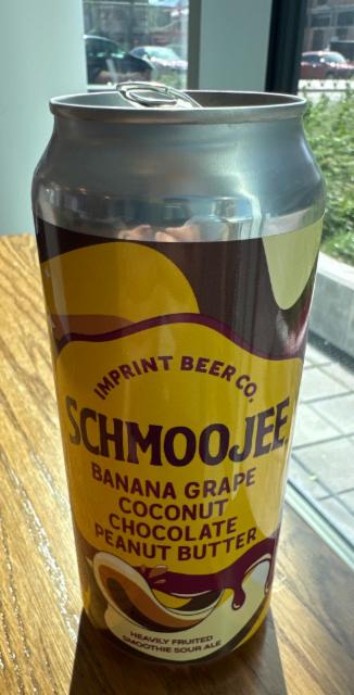 Imprint Beer Schmoojee banana grape, coconut, chockolate, peanut butter 6.5%, Imprint Beer Co., United States