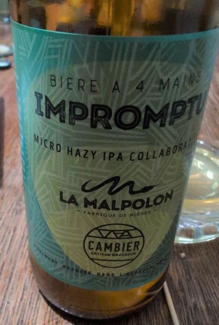 Impromptu micro hazy ipa collaborative, Brasserie La Malpolon