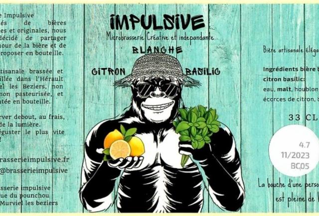 Impulsive Blanche Citron Basilic, Brasserie Impulsive