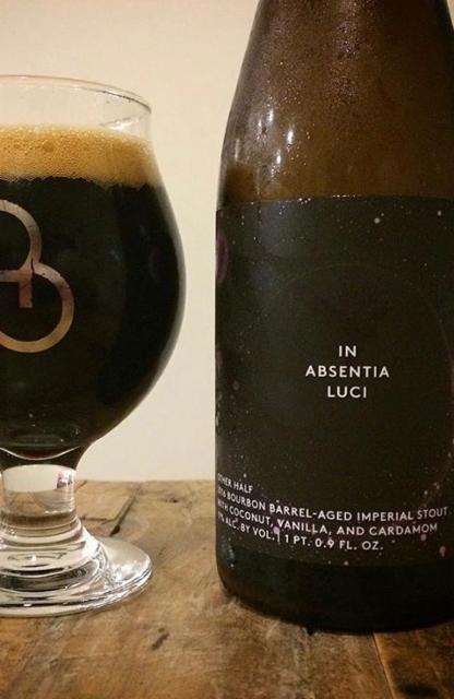 In Absentia Luci (Bourbon Barrels w/ Coconut, Vanilla, Cardamom) (2016) 11.0%, Other Half Brewing Co., United States