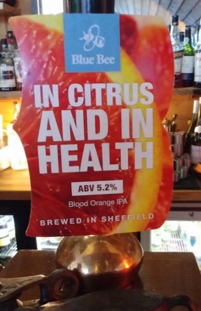 In Citrus And In Health 5.2%, Blue Bee Brewery, England