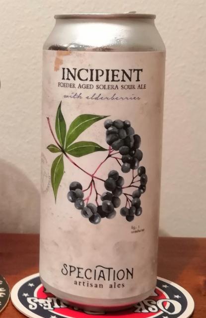 Incipient (Elderberry) 6.5%, Speciation Artisan Ales, United States