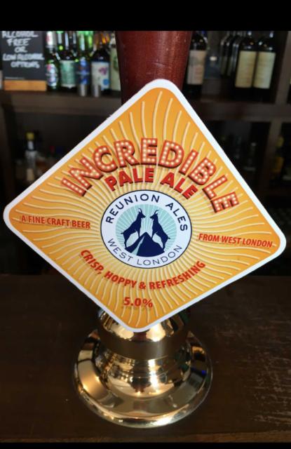 Incredible Pale Ale 5.0%, Reunion Ales, England