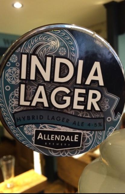 India Lager 4.5%, Allendale Brewery, England