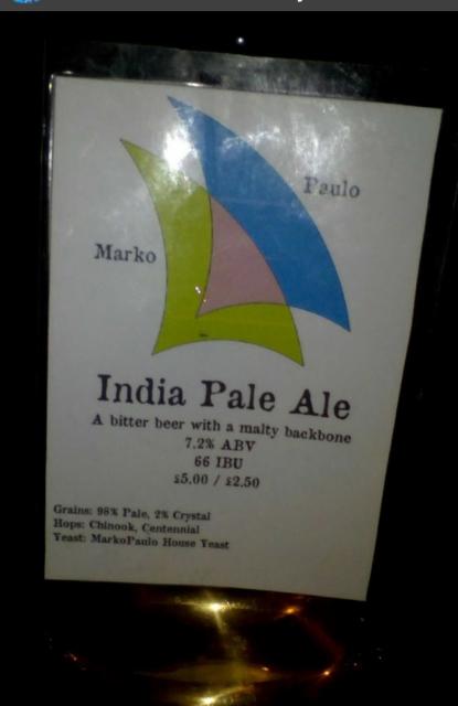 Marko Paulo India Pale Ale 7.2%, Marko Paulo Brewery, England